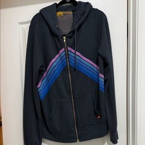 Aviator Nation Hoodie with Vibrant Stripes. Large. No flaws.